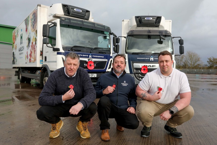Food firm proudly displays Remembrance Day Poppy on lorries