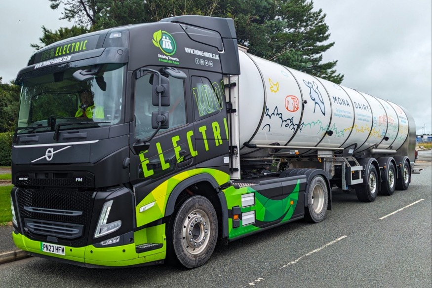 Cheese factory first in the UK to unveil electric milk truck
